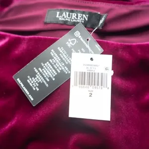 Lauren Ralph Lauren Velvet Cocktail‎ Dress Size 2 thumbnail 7