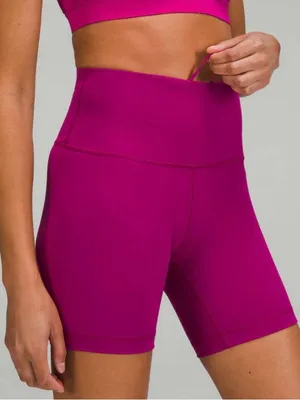 Lululemon NWT Wunder Train High Rise 6” Shorts Magenta Purple Size 10 thumbnail 1