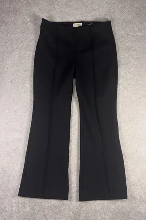 Maeve Anthropologie The Margot Kick-Flare Cropped Pants Black Women's Medium thumbnail 1