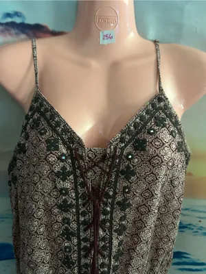 American Eagle Boho Lace-Up Tassel Romper in Cream & Burgundy SM NWOT thumbnail 9