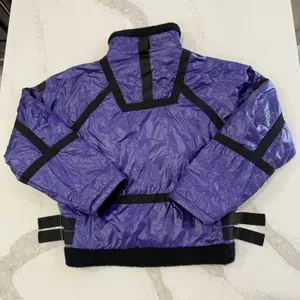 Free People Movement Vagabond Fleece Bomber Jacket Women’s XS Purple Packable thumbnail 13