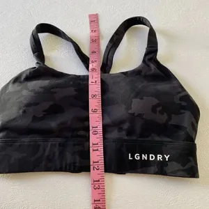 LGNDRY Black Camo Sports Bra Women’s XS Crossback Activewear thumbnail 5