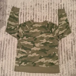 Old Navy Womens Green Camo Raglan Long Sleeve Crewneck Sweatshirt Size M‎ thumbnail 6