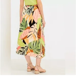 LOFT Leaf Print Maxi Skirt thumbnail 5