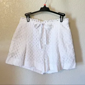 J Crew Eyelet White High Rise Shorts thumbnail 1