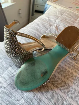 Betsey Johnson Silver Crystal Ankle-Strap Block Heel - 7.5 thumbnail 8