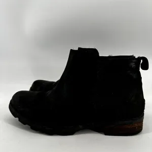 Sorel Emelie Chelsea Booties Waterproof Full-Grain Leather Slip On Black 6 thumbnail 4