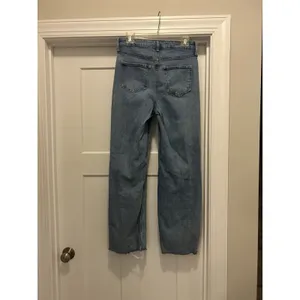 Old Navy Jeans Womens Size 4 Light Wash Denim High Rise Wide Leg Baggy Grunge thumbnail 4