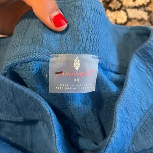 Free People Movement Break A Sweat Cloud Burst Blue Pants thumbnail 4