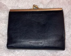 Small Black Top Grain Cowhide Leather Wallet thumbnail 2
