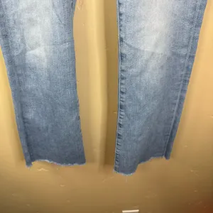 MOTHER Hustler Ankle Fray Full‎ Length Size 25 Denim Jeans Blue Distressed thumbnail 5