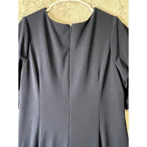 Adrianna‎ Papell Pearl Trim Knit Crepe Gown 20W Midnight Navy Formal New thumbnail 5