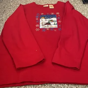 Vintage Bobbie Brooks holiday sweatshirt. Let it snow! Size XL thumbnail 4