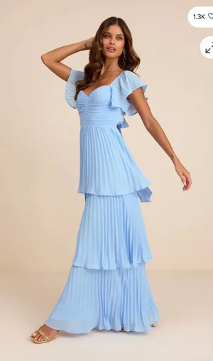 Maxi Dress Lulus Blue thumbnail 1