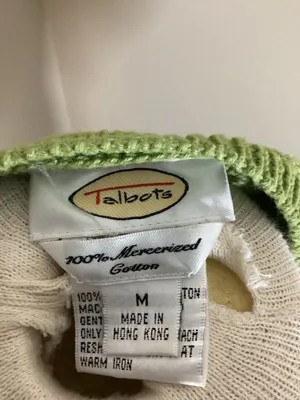 Talbots Apple Green Monochrome Set Diamond Textured Knit Shell and Petite Stretc thumbnail 6