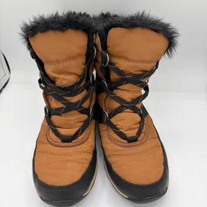Sorel Whitney Short Lace Size 8 Gorpcore Elk Black Waterproof Winter Snow Boots thumbnail 3