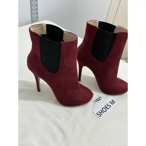 Womans M By Michael Antonio Maroon Pull On Platform Ankle Boots 8.5 thumbnail 2