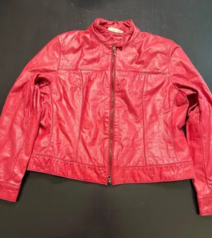 Vintage Paradox Red Genuine Leather Moto‎ Jacket Full Zip Size 16 RN 41488 thumbnail 1