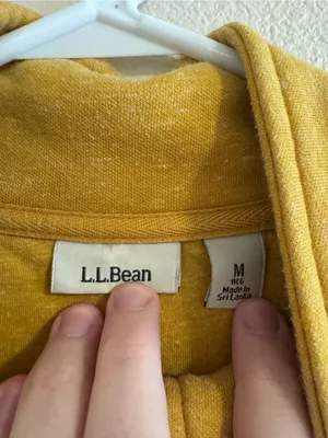 L.L. Bean Quilted Half‑Zip Pullover Sweater - Mustard thumbnail 2