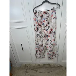 Briggs Women's Floral Wide-Leg‎ Pants Multicolor Size Medium Casual Relaxed Fit thumbnail 4