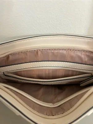 NWT Fiorelli Anna Soft White Cream Textured Pebbled Faux Leather Crossbody Bag thumbnail 10