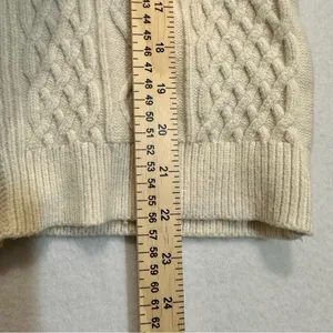 Women’s Cable Knit Jacket Hooded Sweater Zippered Size M thumbnail 7