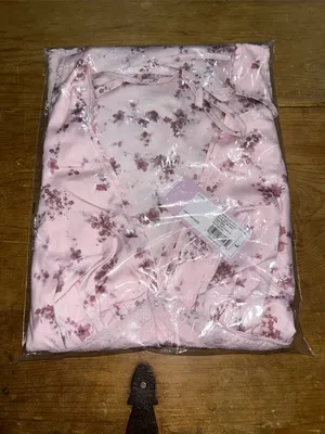 Target Wild Fable Pink Purple Floral Satin Lace Trim Maxi Dress Women’s L NWT thumbnail 5