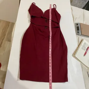 Windsor Red Cutout Mini Dress Medium Bodycon Spaghetti Strap Party thumbnail 6