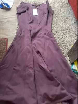 NWT Quince Classic‎ Purple Ultra-Stretch Ponte Short Sleeve Midi Dress Sz S thumbnail 10
