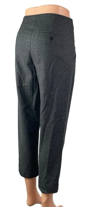 Aritzia Wilfred Gray Wool Cashmere Pleated High Waist Straight Trousers Pants 0 thumbnail 1