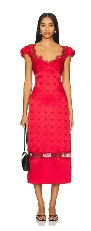 NEW Free People Foolish Heart Midi Dress Size Medium thumbnail 1