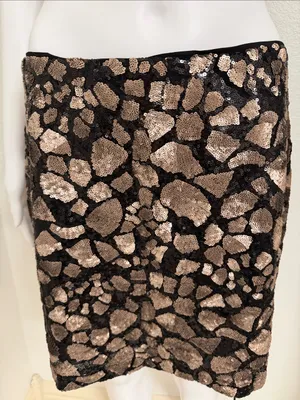 Line & Dot Black Sequin Floral Mini Skirt thumbnail 3