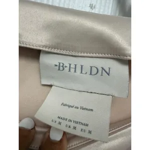 BHLDN Anthropologie Francesca High-Neck Satin Maxi Dress Cream‎ Medium NWT thumbnail 8