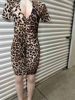 Sexy Leopard Print Mini Dress 🐆 | DIY Halloween Costume thumbnail 2