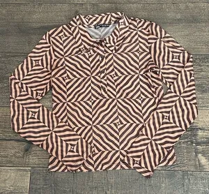 Women’s Zara Brown Patterned Shirt‎ medium thumbnail 1