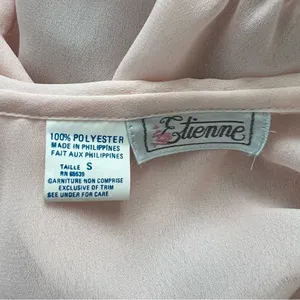 Vintage Etienne NWT Dead stock Pink Floral Embellished Top S thumbnail 9
