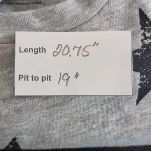 Fifth Sun Gray Tank Top with Stars NWT Size Large Cropped Star Tank Top thumbnail 6