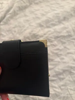 Classic Black Women's Wallet with Gold Trim thumbnail 4