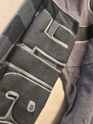 {M} Walt Disney World Spirit Jersey Mickey Mouse Buffalo Plaid Black Grey thumbnail 7