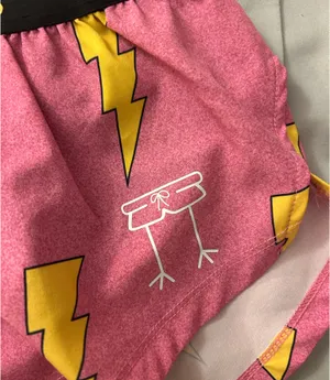 Chicken Leg Running Shorts Lightning Bolt Pink Size XS thumbnail 6
