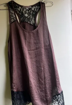 Lace Layering Top Purple Size M thumbnail 1