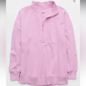 Aerie Pink Oh Zip! Sweatshirt NWT Size XL thumbnail 3