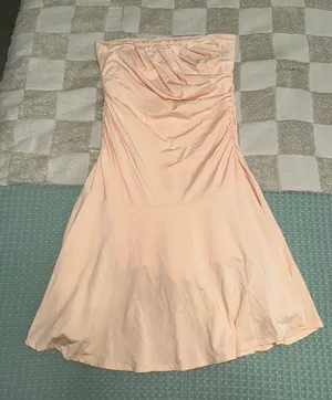 Abercrombie & Fitch peach strapless dress Modal Blend Collection size Medium Tal thumbnail 1