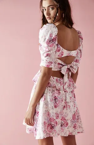 Lucia Mini Dress in Pink thumbnail 2