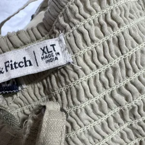 Abercrombie & Fitch Wrap Mini Dress Greenish Tan Womens XL Tall Summer Beach thumbnail 5