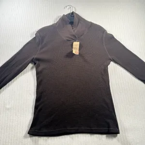 Lauren Ralph Lauren Women’s XL Brown Waffle Knit Thermal Shawl Collar Pullover thumbnail 3