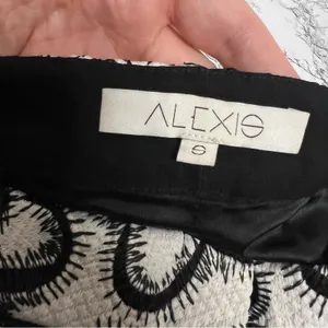 Alexis Dagmar Wildflower Flare-Leg‎ Pants Black White Sz S thumbnail 8