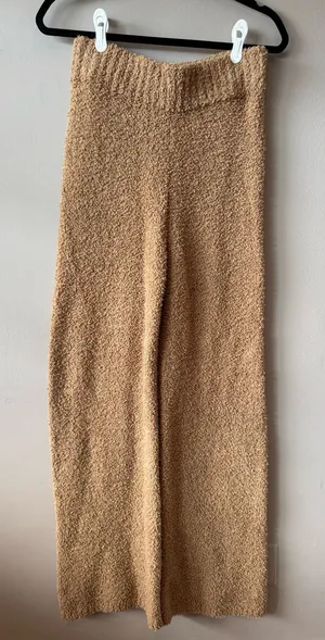 Skims Women’s Teddy Bouclé Cozy Knit Pants in Camel Size Small/Medium thumbnail 1