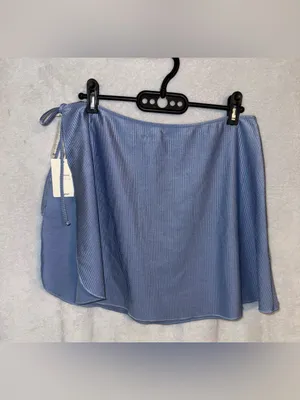NWT Aerie periwinkle size L/XL blue sarong swim skirt thumbnail 5