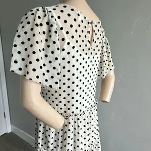 Altar’d State (Sz S) Dress Baby Doll SHEER Black Polka Dot thumbnail 10